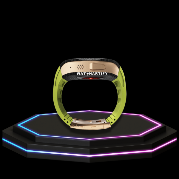 Apple Watch Ultra Case 49MM - TITAN Pro Series Luxury Royal Titan | Lime Green Rubber