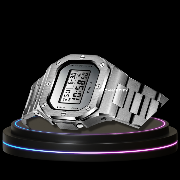 10 3308dc3d 04d3 493e a0ac 811972b78ee3 G-SHOCK Casio GA2100 | CUBELISH Series Silver Mod | Silver Stainless Steel Strap