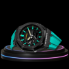 G-SHOCK Casio GA2100 | Black Series Midnight Black Dial Tiffany Blue Marker | Tiffany Blue Rubber