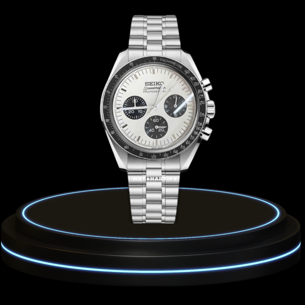 10 8d7b5d63 e7a2 4b89 b079 1722ec5accec SEIKO Mod Speedmaster Collection Snow White Black Dial NH35 Movement Silver Stainless Steel Strap