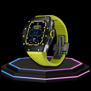 10 926c99da 2a03 4b19 8705 aab00df066df Apple Watch Case 44MM - CONCEPT ONYX Series Black Panther | Lime Green Rubber