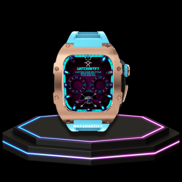 10 a8b31023 25f9 440c 8560 a948580bea3e Apple Watch Case 44MM - TITAN Series Rose Gold Dark Titanium | Tiffany Blue Rubber