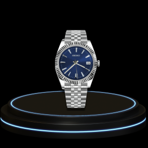 10 faee6bca 06c2 4d59 b39c 4af25aebed51 SEIKO Mod Datejust Collection Blue Lines Dial NH35 Automatic Movement Silver Stainless Steel Strap