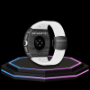 111 Apple Watch Case 44MM - TITANIUM CARBON Series Black Panther | Snow White Rubber