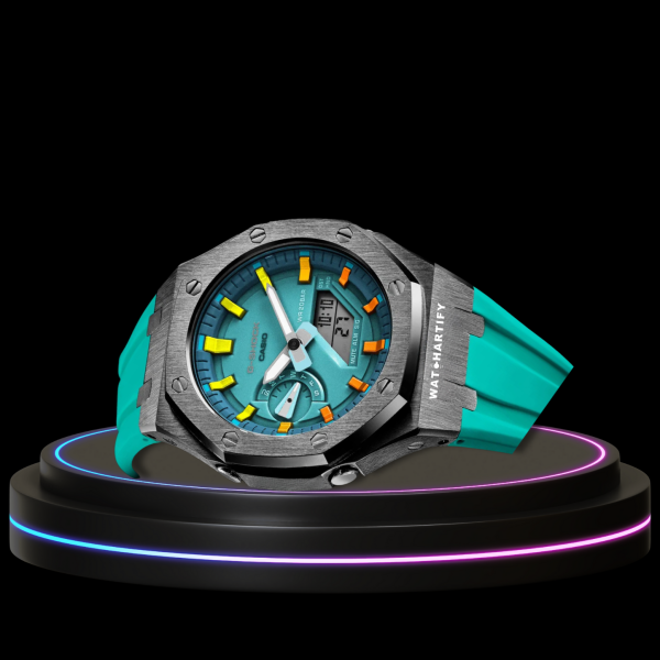 114 18128ffb 9b4b 4c0e a61d 66328db02f53 G-SHOCK Casio GA2100 | Titanium Series Tiffany Blue Dial Rainbow Marker | Tiffany Blue Rubber