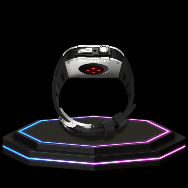 118 e334ed98 e753 4443 abd1 5ffdb11986cb 1 Apple Watch Case 45MM - TITAN Series Silver Midnight Black Titanium | Dark Rubber