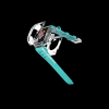 Apple Watch Case 45MM - ICE Series Transparent | Fluorescent Tiffany Blue Rubber
