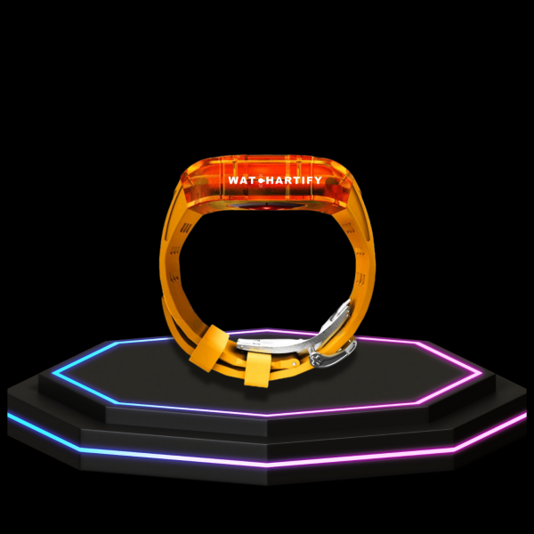 121 50e53613 b986 4189 8c3a f3f726b58a02 Apple Watch Case 45MM - ICE DIAMOND Series Amber | Sunset Rubber