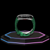 Apple Watch Case 45MM - TITAN Series Silver Midnight Black Titanium | Green Rubber