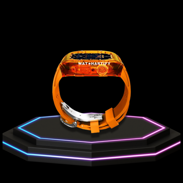 124 1540ba93 0db3 4f33 8297 5abad191b381 Apple Watch Case 45MM - ICE DIAMOND Series Amber | Sunset Rubber