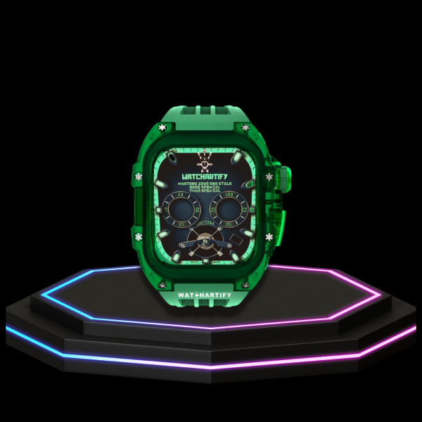 126 2bea28a7 29cc 46d2 9f0c 89777a2fddca Apple Watch Case 45MM - ICE DIAMOND Series Jadeite | Lime Green Rubber