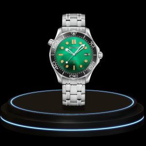 12 3f1b8f73 4ce9 4159 a47c bb3e8818d8c5 SEIKO Mod Speedmaster Collection Green Points Dial NH35 Movement Silver Stainless Steel Strap