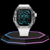 12 64318d3b 7dd2 48ec ba78 0039534fb41d Apple Watch Ultra Case 49MM - CRYSTAL Pro Silver Series Eclipse | Snow White Rubber