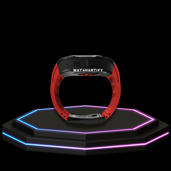 12 72152ad0 94aa 4aab 90f1 d4646f3b8e35 Apple Watch Ultra Case 49MM - TITAN Pro Series Dark Titan | Scarlet Red Rubber