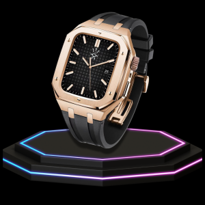 13 Apple Watch Case 44MM - GONDOLO Series Rose Gold | Midnight Rubber