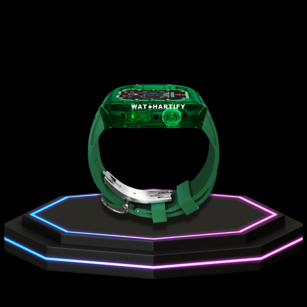 130 b2920c90 a5fd 4c3b 9f36 4b9fe1d2fca7 Apple Watch Case 45MM - ICE DIAMOND Series Jadeite | Lime Green Rubber
