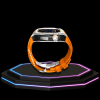 133 ef88789b a0c6 4fc2 873d 890e70d83c22 Apple Watch Case 44MM - TITAN Series Silver Midnight Black Titanium | Sunset Orange Rubber