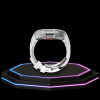 Apple Watch Case 45MM - Crystal TITAN Series Silver | Snow White Rubber