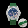 13 755e9e27 2793 4b8c 9a6d d6748f3197ec Watchartify Series Sea Blue Face 40MM NH35 Automatic Movement Green Rubber