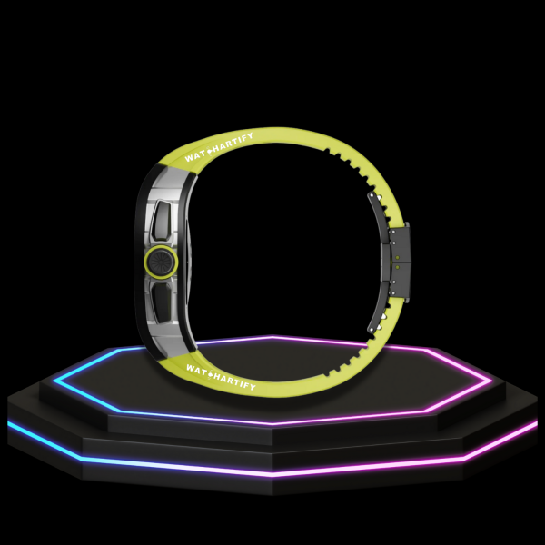 13 799e957a 2b73 41dd bcfa b405475c2188 Apple Watch Case 45MM - CONCEPT ONYX Series Black Panther | Lime Green Rubber