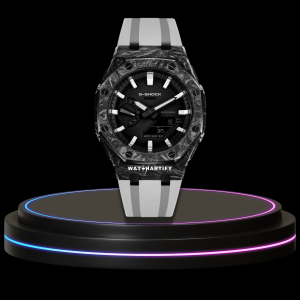 13 fc955c09 fc53 4af3 9d4a 9bd60bd81bc4 G-SHOCK Casio GA2100 | CARBON FIBER Series Carbon Fiber Mod Midnight Black Dial | Snow White Rubber