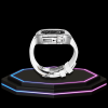 Apple Watch Case 45MM - Crystal TITAN Series Silver | Snow White Rubber