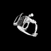 Apple Watch Case 44MM - Crystal TITAN Series Silver | Snow White Rubber