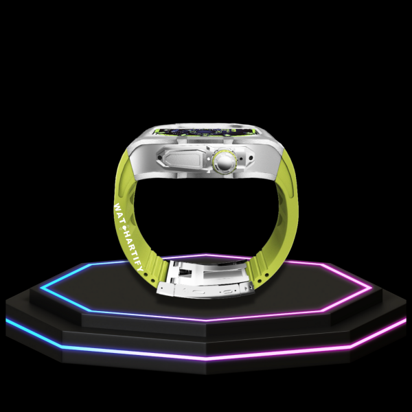 142 b524e0d5 3565 41e9 9090 d9138df1f82b Apple Watch Ultra Case 49MM - TITAN Pro Series Oyama Titan | Lime Green Rubber