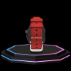 147 Apple Watch Case 44MM - OYAMA Series Silver Titan | Scarlet Red Rubber