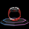 148 Apple Watch Case 44MM - OYAMA Series Silver Titan | Scarlet Red Rubber