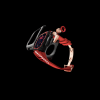 Apple Watch Case 44MM - TITAN Series Midnight Black Royal Rose Gold Titanium | Red Rubber