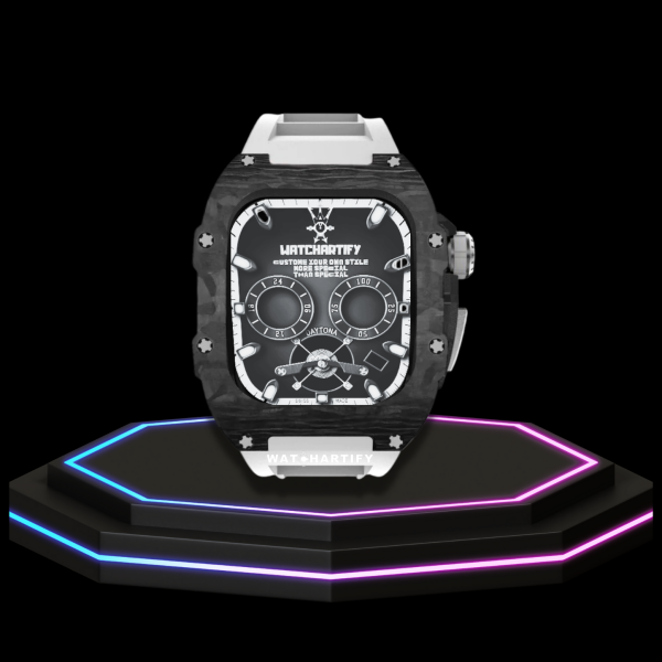 152 2b103b8b 2207 4ccd b457 545941db1da3 Apple Watch Case 45MM - OYAMA Series Silver Titan | Snow White Rubber