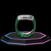 Apple Watch Case 45MM - Crystal TITAN Series Silver | Grass Green Rubber