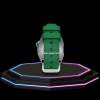 Apple Watch Case 44MM - Crystal TITAN Series Silver | Grass Green Rubber