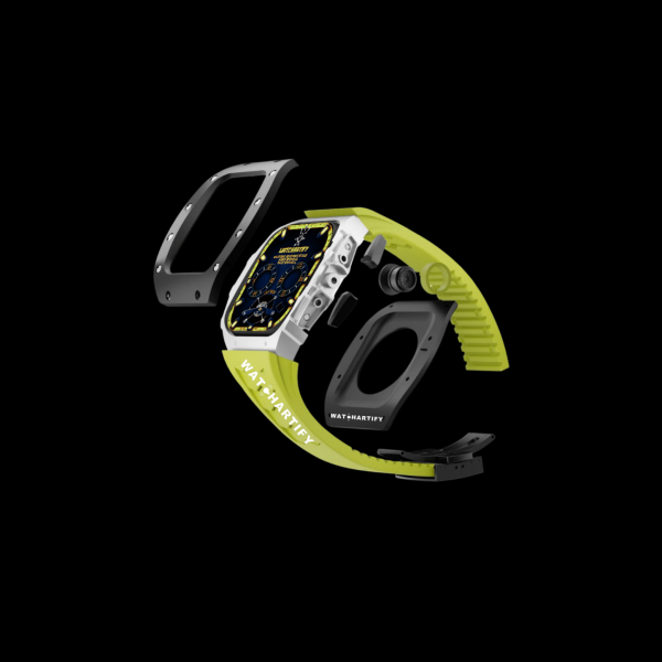 15 23629aef 5c29 4ff7 b931 0920c7bf1296 Apple Watch Case 45MM - CONCEPT ONYX Series Black Panther | Lime Green Rubber