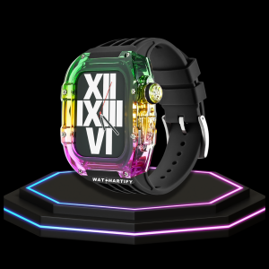 15 5b4865f1 d20e 46c5 bc9a 11728bef0164 Apple Watch Case 44MM - Rainbow Series Shine | Midnight Black Rubber
