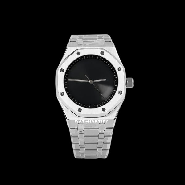 15 71a9be6e 623a 435c 9524 e60f1ce2dfff Watchartify Series Royal OAK Solid Midnight Black Face 41MM NH35 Movement Stainless Steel Strap