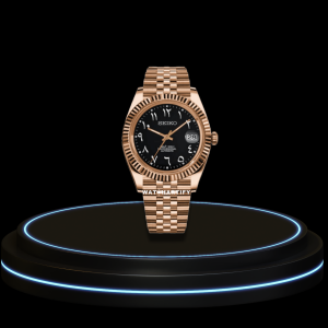 15 e482eafb 753e 40c2 93e7 bc25789c7050 SEIKO Mod Datejust Collection Midnight Black Rose Gold Dial NH35 Automatic Movement Rose Gold Stainless Steel Strap