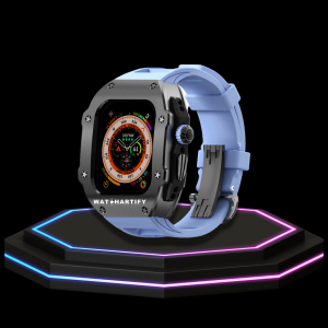 15 ea65386a 7c51 4a94 8748 d0f09361d26b Apple Watch Ultra Case 49MM - Pro Series Captain Dark | Macaron Blue Rubber