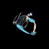 Apple Watch Case 45MM - TITAN Series Midnight Black Royal Rose Gold Titanium | Tiffany Blue Rubber