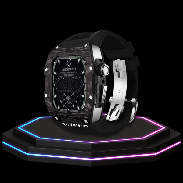 165 58bce1f5 0344 4351 8a9e 0c04a6a1260a Apple Watch Case 45MM - OYAMA Series Silver Titan | Midnight Rubber