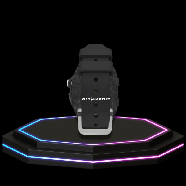Apple Watch Case 44MM - OYAMA Series Silver Titan  | Midnight Rubber