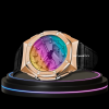 16 a81bbdb6 e61a 4dec 9db7 a95c9cf79b1a G-SHOCK Casio GA2100 | SPORT Series Rainbow Pro Rose Gold Mod Rainbow Dial | Dark Leather