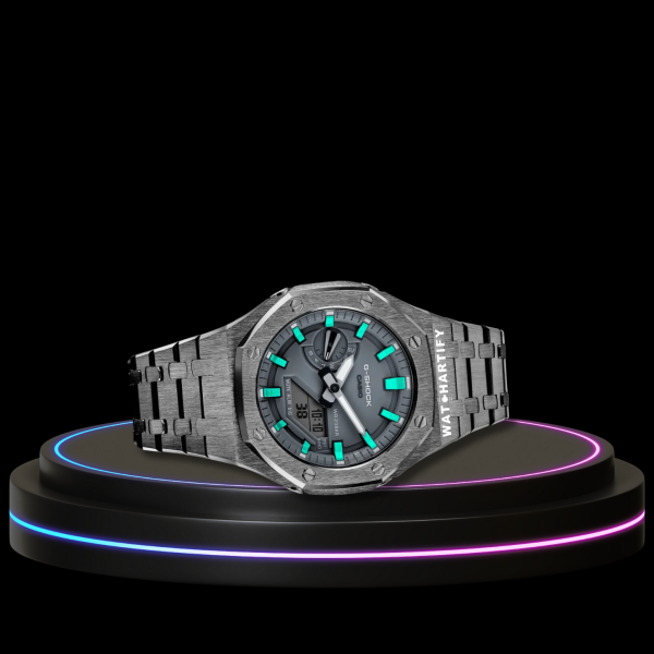 G-SHOCK Casio GA2100 | Titanium Series Grey Dial Titanium Marker | Stainless Steel Strap