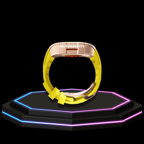 172 17e94de0 c07b 4564 bb67 894ecf8ad5d4 Apple Watch Case 45MM - Crystal TITAN Series Golden | Lemon Yellow Rubber