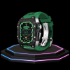 Apple Watch Case 45MM - OYAMA Series Silver Titan  | Lime Green Rubber