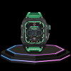 173 997c4e4c a709 435e 8509 a4b10a2febc2 Apple Watch Case 44MM - OYAMA Series Silver Titan | Lime Green Rubber