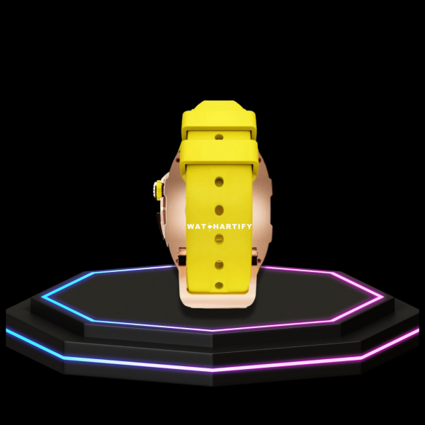 173 f84a1367 65be 48cf b0c3 bd993fdc2744 Apple Watch Case 45MM - Crystal TITAN Series Golden | Lemon Yellow Rubber
