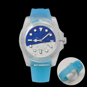 17 46971abc a130 4d94 b3f9 65559368f21b Watchartify Series Space Face 40MM NH35 Automatic MovementTiffany Blue Rubber