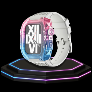 17 729b2e52 ab8c 4449 97eb eac49484dda7 Apple Watch Case 44MM - Rainbow Series Pink Blue | Snow White Rubber